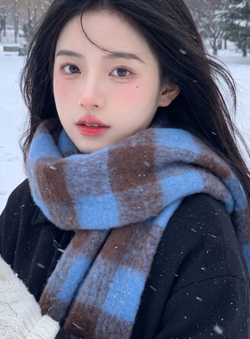 雪地拍照围巾披肩外搭两用高级感