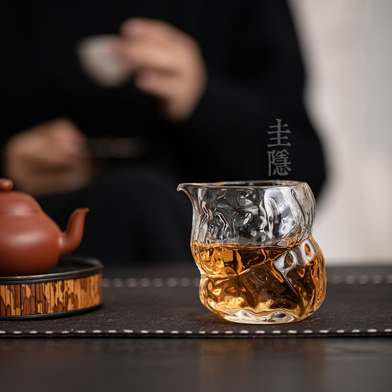 圭隐堂核桃纹耐热玻璃公道杯加厚家用公杯泡茶杯分茶器匀茶杯茶海,餐饮具,公道杯,淘宝优惠券,粉丝福利购,淘宝优惠卷