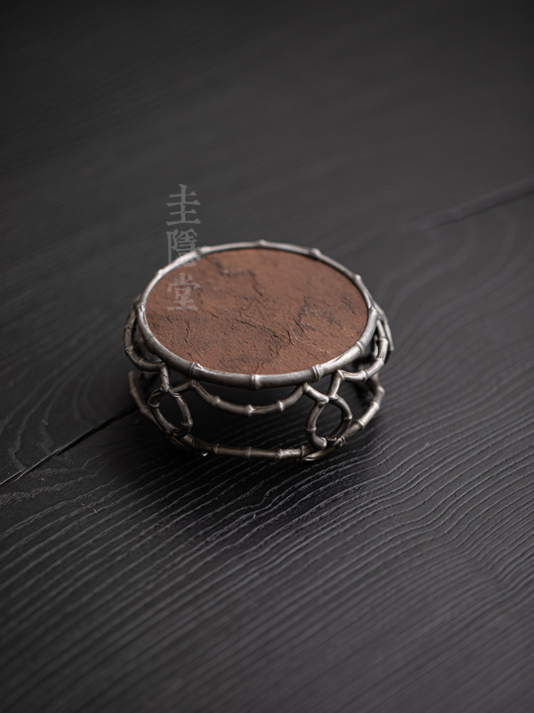 圭隐堂手工古锡岩石板凳盖置覆古茶壶盖子托搁置杯垫杯托茶道零配,餐饮具,茶道/零配,淘宝优惠券,粉丝福利购,淘宝优惠卷