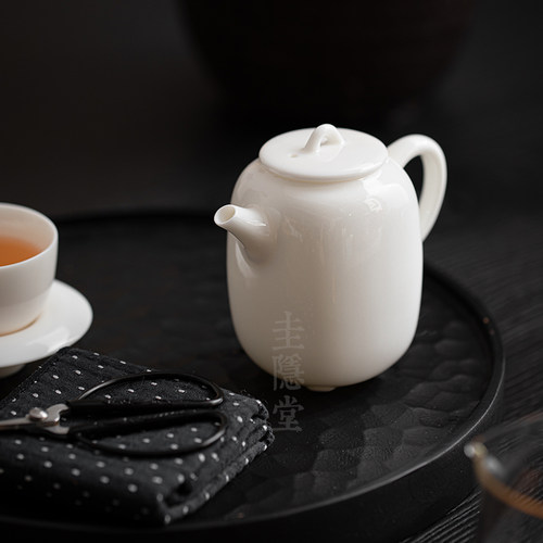 羊脂玉瓷茶壶手工白瓷泡茶壶家