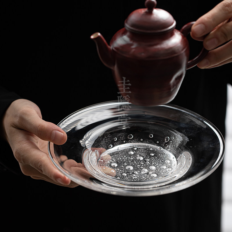 圭隐堂气泡玻璃壶承茶壶托盘茶托家用果盘日料点心碟子凉菜盘餐盘,餐饮具,盘,淘宝优惠券,粉丝福利购,淘宝优惠卷