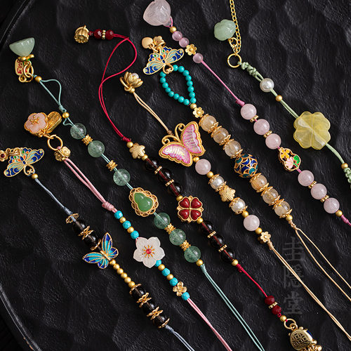 圭隐堂手工壶绳盖碗茶壶提溜吊坠小挂件家用功夫茶具装饰品配饰