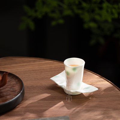 圭隐堂羊脂玉瓷白瓷茶杯简约高档家用主人杯品茗杯闻香杯个人单杯