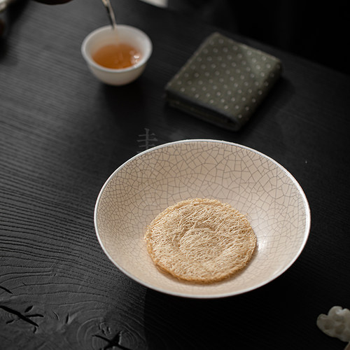 圭隐堂手工鎏银陶瓷壶承茶盘