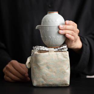 随身泡茶杯快客杯一壶两杯 圭隐堂户外陶瓷便携旅行功夫茶具套装