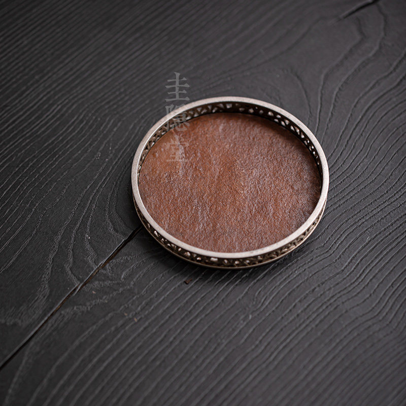 圭隐堂手作古锡岩石茶杯垫隔热垫日式侘寂风盖碗茶壶茶托盘小茶台