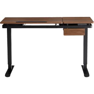 林氏办公电动升降桌可翻转台面书桌电脑桌绘画学习桌林氏家居木业