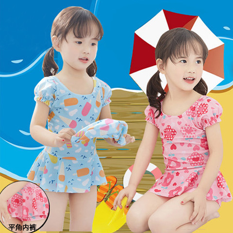 2025新款2女孩儿童泳衣3女童宝宝4婴幼儿5连体平角裤6游泳衣7岁穿