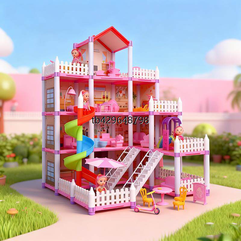 儿童过家家玩具女孩娃娃屋公主房子城堡益智拼装别墅生日礼物3岁6