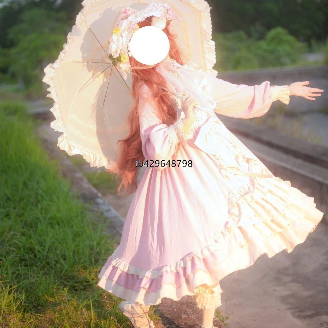拍照洛丽塔lolita公主风复古遮阳花边蕾丝防晒伞 Cosplay洋伞女