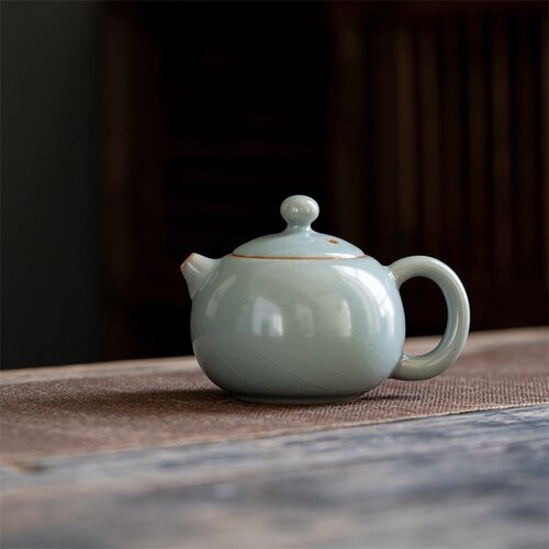 汝山明汝瓷仿古釉西施壶茶壶礼盒