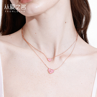 小众高级饰品 从爱之名甜心爱心项链女纯银锁骨链爆款 明星同款