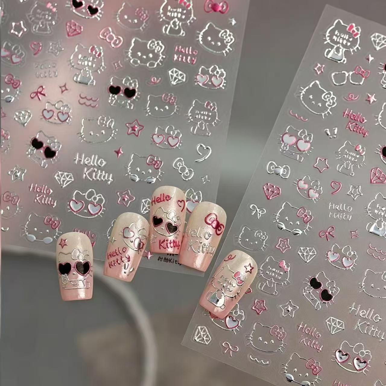 新款Kitty美甲贴纸可爱
