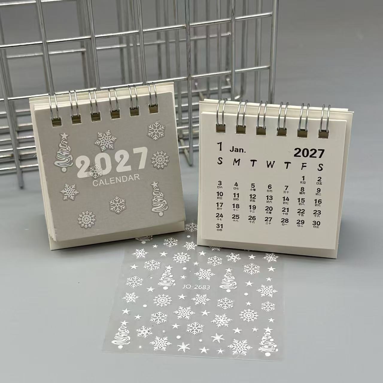 新款雪花日历2027年小台历
