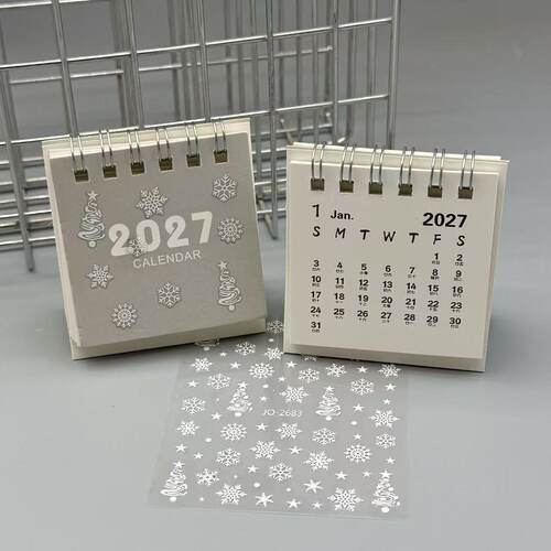 新款雪花日历2027年小台历