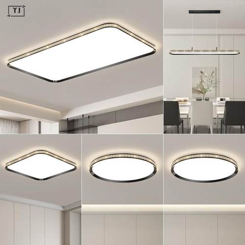 意式极简客厅吸顶灯法式轻奢仿水晶led大厅主灯护眼主卧室书房灯