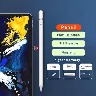 主动式电容笔磁吸防误触手写笔触控笔倾斜压感带电量一体管