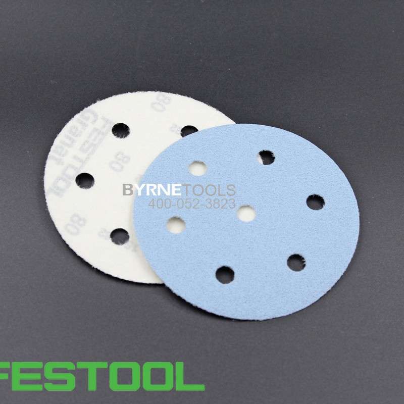 FESTOOL德国费斯托砂纸 RO 90圆形干磨砂纸 7孔90mm石榴石砂纸