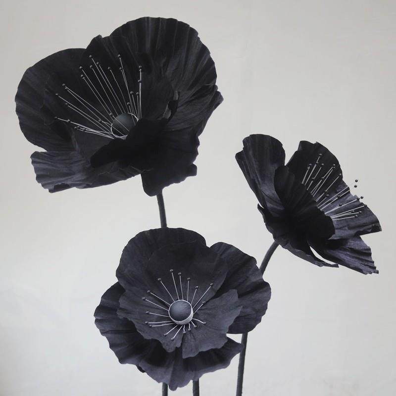 大型纸艺花黑色虞美人店铺橱窗装饰活动布置道具婚礼商业美陈手工,家装灯饰光源,其它灯具灯饰,淘宝优惠券,粉丝福利购,淘宝优惠卷