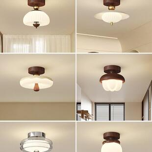 中古风创意蘑菇吸顶灯走廊过道灯法式复古阳台玄关入户灯LED护眼