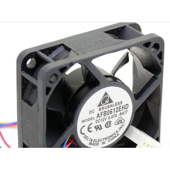 台达 AFB0612EHD 6020 6cm 12V 0.47A 双滚珠PWM调速测速散热风扇