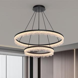 意式轻奢现代客厅吊灯2025新款冰晶设计房间卧室吊灯大厅主灯