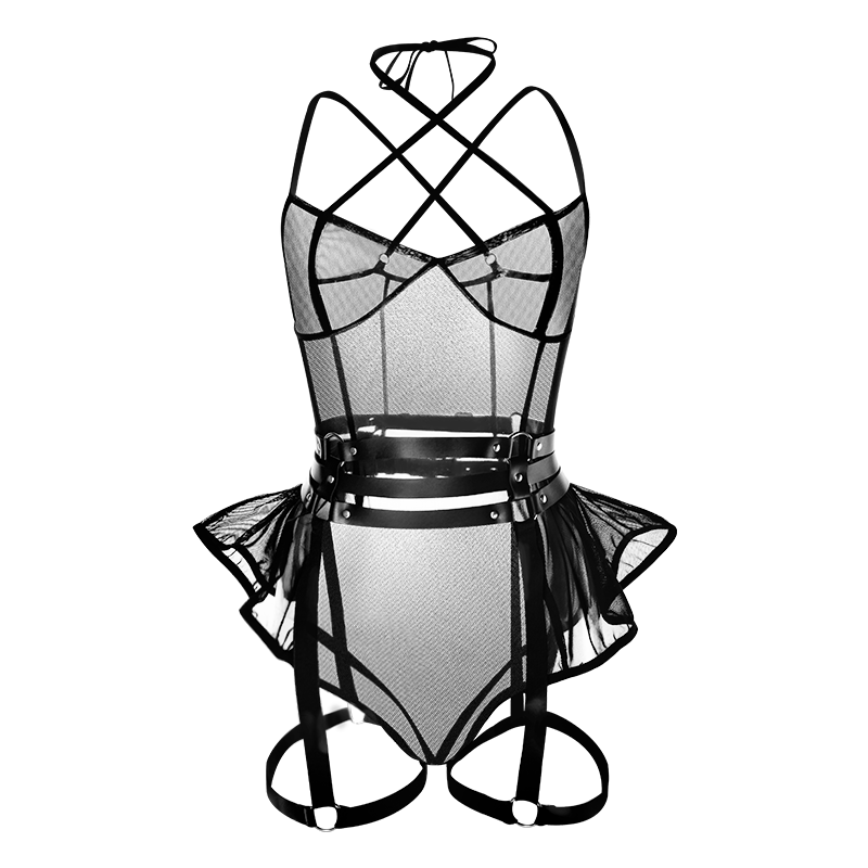 哎一沽网纱透视情趣内衣服火辣激情套装免脱睡衣女魔术师床上调情