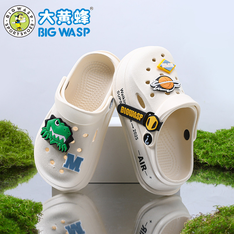 儿童洞洞鞋男童夏季新款外穿居家防滑中大童拖鞋沙滩凉拖小孩凉鞋