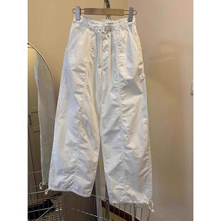 今年流行超薄款！2024夏季天丝冰凉透气防晒速干工装束脚阔腿裤女