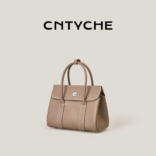 CNTYCHE/堤喀进口牛皮小众高级感斜挎包女包2025新款小号园廊包女