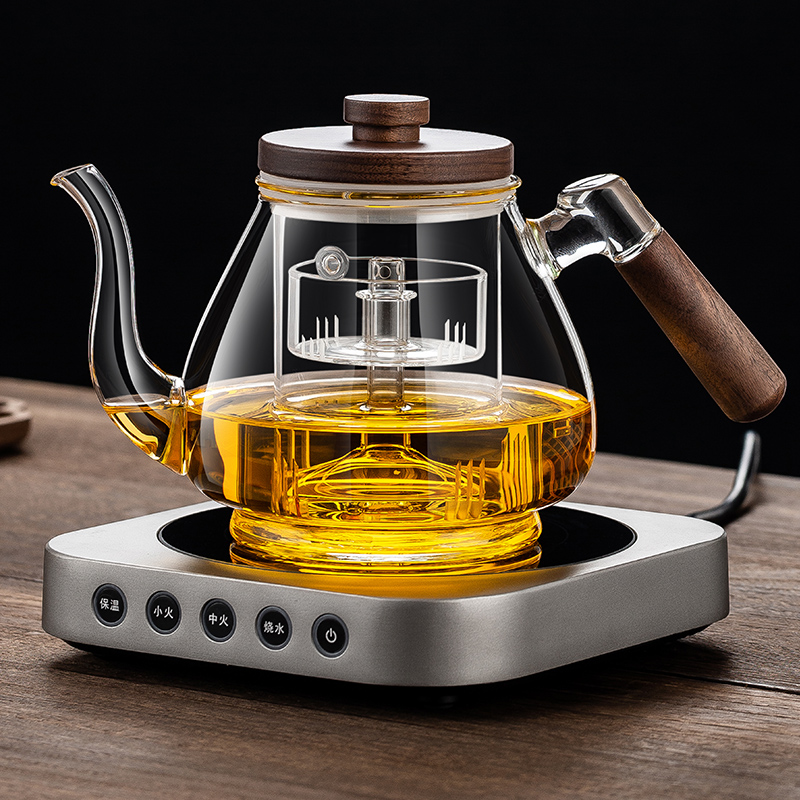 蒸汽煮茶壶2024新款家用保温电陶炉煮茶器烧水泡茶壶玻璃养生茶具