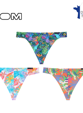 法国HOM夏日男士性感丁字裤中低腰时尚凉感无痕单丁舒适男内裤