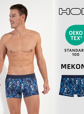 HOM法国男士平角内裤春夏新款中低腰提臀设计质感时尚四角底裤