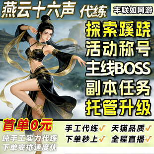 燕云十六声代练代打代肝带蹊跷烟云流派跑图探索试炼副本PVP升级