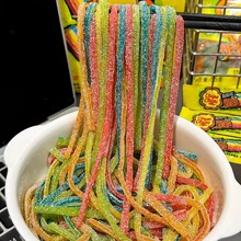 珍宝珠酸条软糖一米酸条酸粉橡皮糖酸砂软糖QQ糖酸砂彩虹糖水果糖