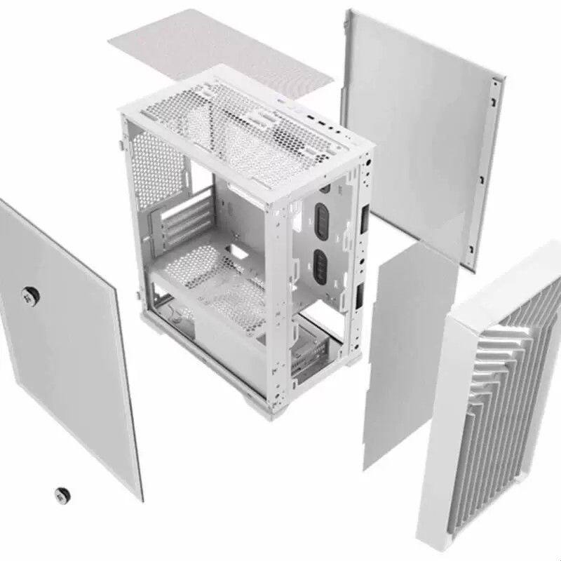 玩嘉 风琴机箱台式机电脑机箱M-ATX240水冷itx侧透钢化玻璃主机箱