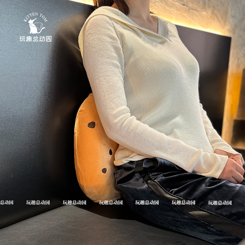 面包饼干午睡枕办公室午休神器趴睡枕工位睡觉枕头桌椅靠垫可拆洗