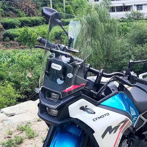 适用于春风450MT挡风玻璃专用改装加高透明前风挡护胸挡雨板配件