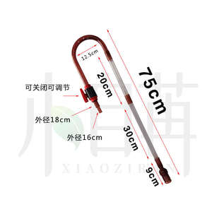 鱼缸换水器水族箱抖动式过滤器清洁水泵虹吸管加长抽水管吸便器清