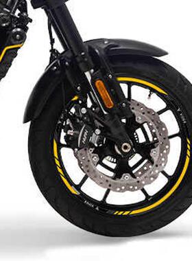 适用无极500R 300RR摩托车350AC轮胎轮毂反光贴膜525AC钢圈贴17寸