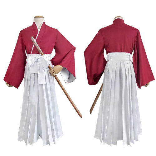 浪客剑心绯村剑心cos服男红色剑道和服漫展万圣节cosplay动漫服装