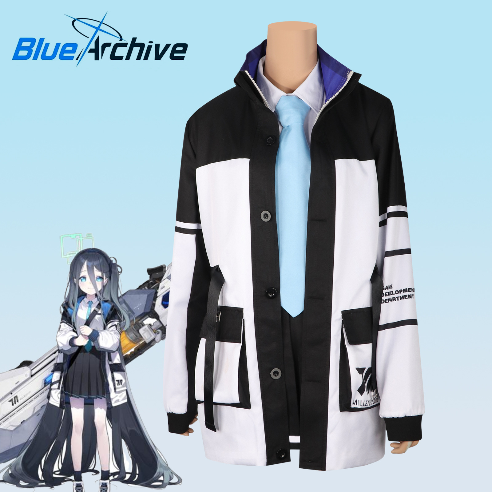 碧蓝档案cos服蔚蓝爱丽丝妃咲休闲工装cosplay服装动漫套装