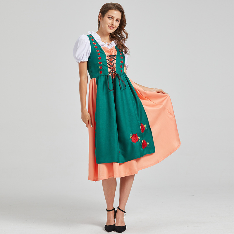 德国啤酒节服装巴伐利亚传统啤酒女仆服装节日派对舞会演出服装