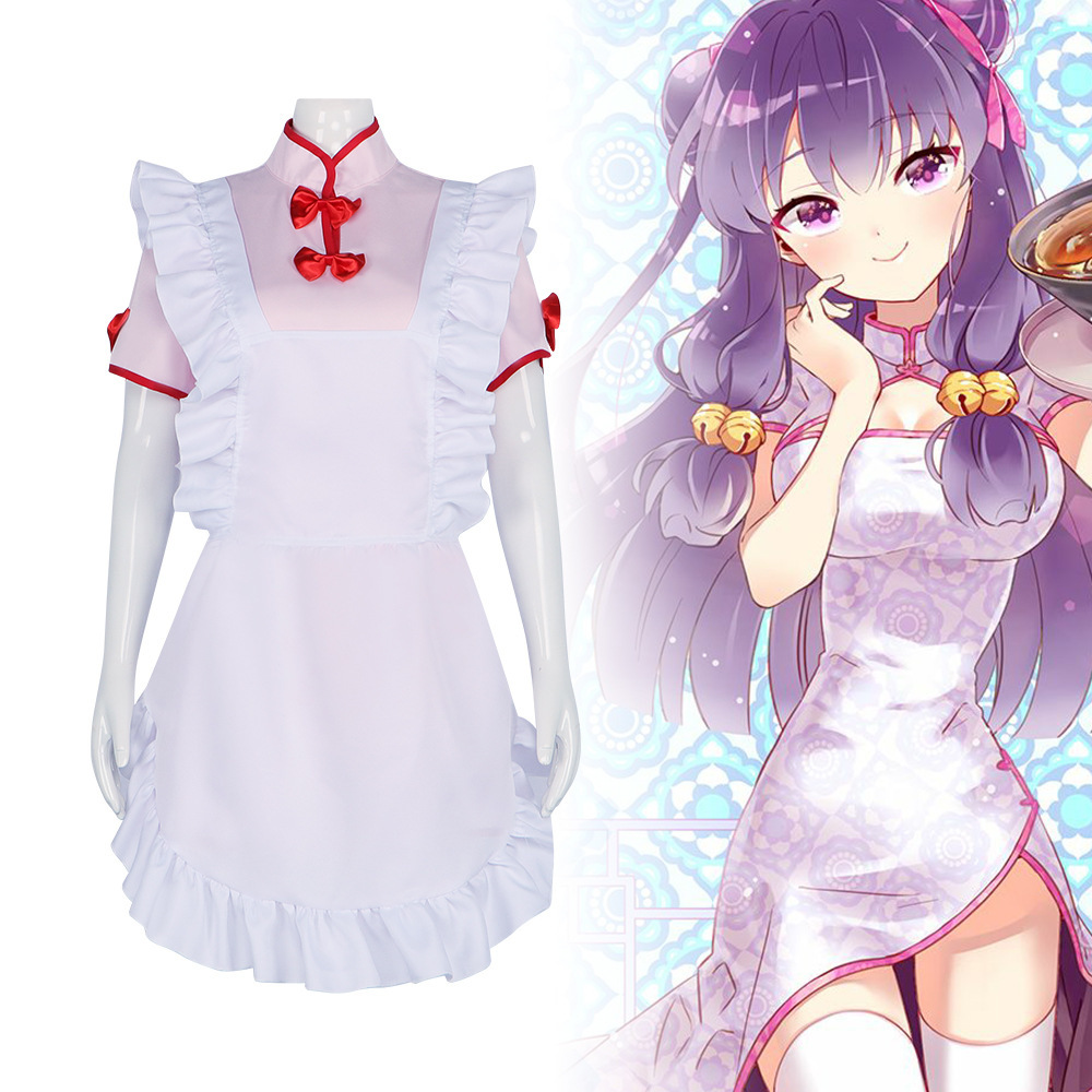 二次元乱马1/2Shampoo珊璞cos服旗袍珊璞女仆装cosplay服裝