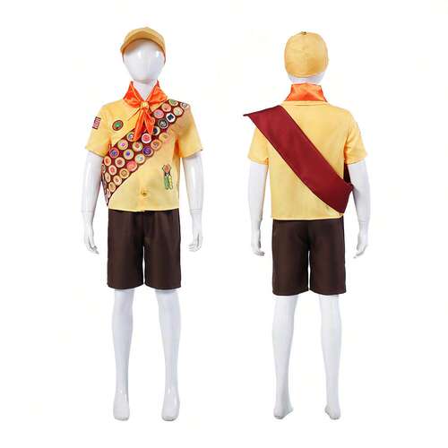 飞屋环游记罗素cosplay服装 小探险家电影角色罗素cos服