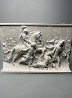 速发复古浮雕摆件人物软塑美术石膏像家居雕装立体版画