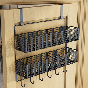 速发门后置衣架挂免室门后挂钩门上挂物架卧打孔超薄挂架门口收纳