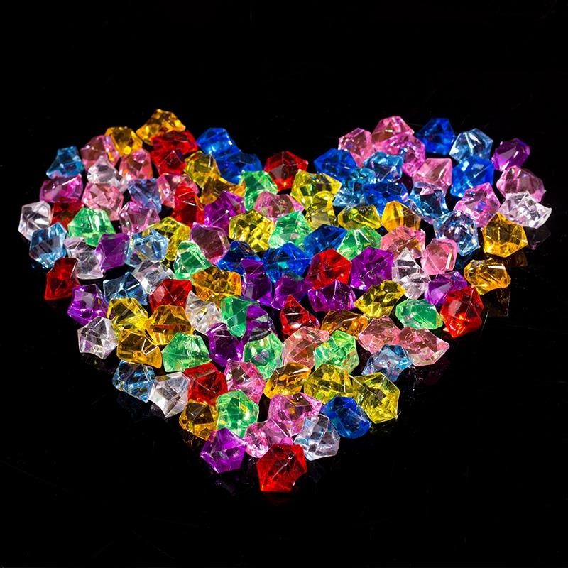 速发砖石宝具假宝玻男孩宝玩七彩儿童仿水晶彩色石璃孩串珠公主