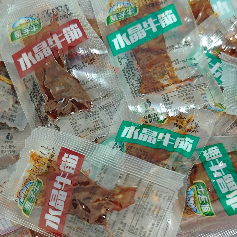 水晶牛筋肉类休闲小吃网红零食卤肉烧烤肉制品香辣内蒙特产