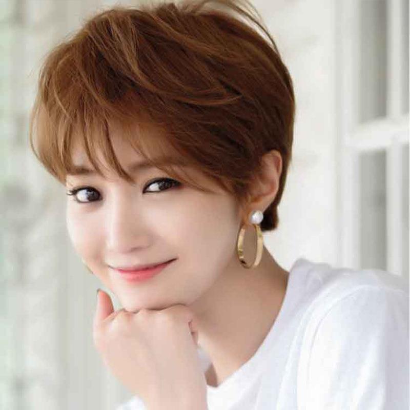 许昌厂家韩版女士假发短发bobo头整顶机制头套真发假发波波头